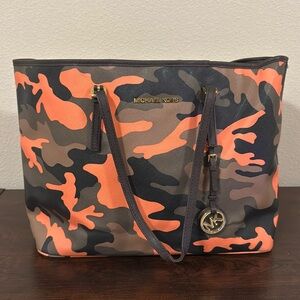 Michael Kors orange camo purse